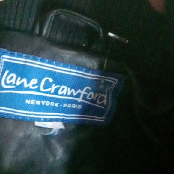 Lane crawford black women's leather jacket small/ medium - Picture 6 of 8